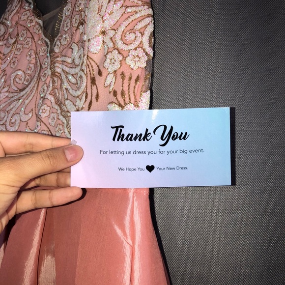 Peach and white prom dress - Picture 6 of 6